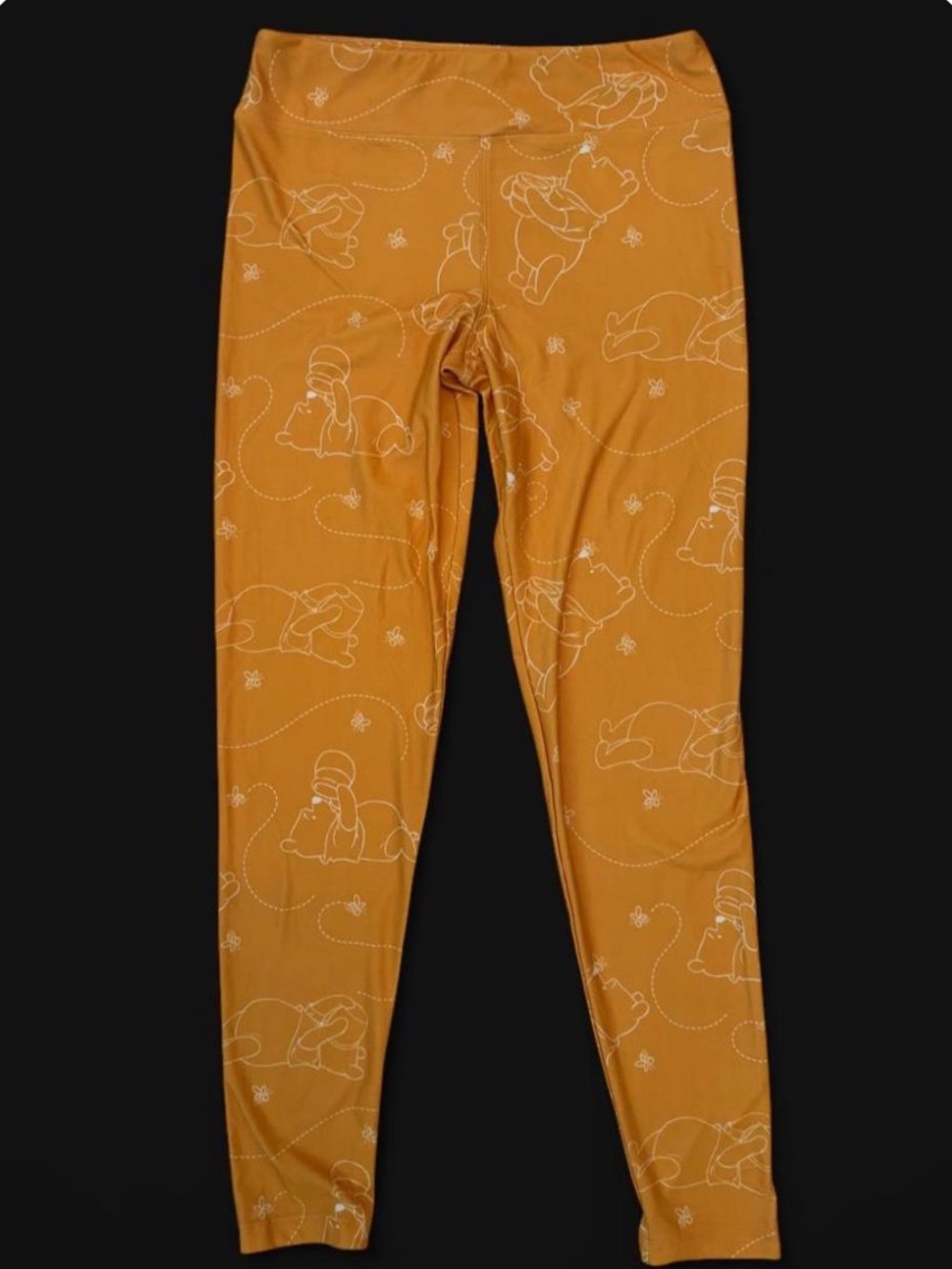 Disney Mustard Yellow Winnie the Pooh Printed Leggings